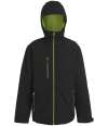 RG443 TRA253 Regatta Navigate Waterproof Insulated Jacket Black / Lime Green colour image